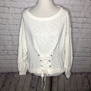 Express Lace Up Front Sweater. NWT
